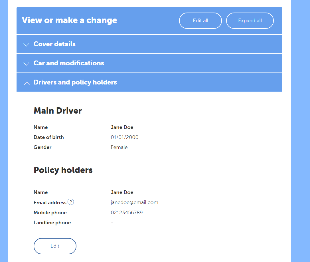 How to add a named driver – Help Centre